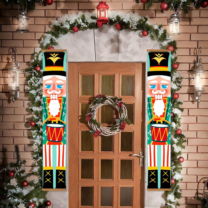Paint By Numbers KitPorch Sign - Nutcracker Green Drum Major Pair - isuvio