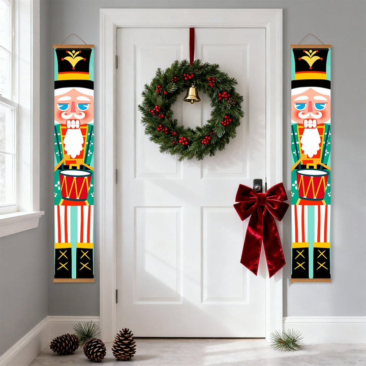 Paint By Numbers KitPorch Sign - Nutcracker Green Drum Major Pair - isuvio
