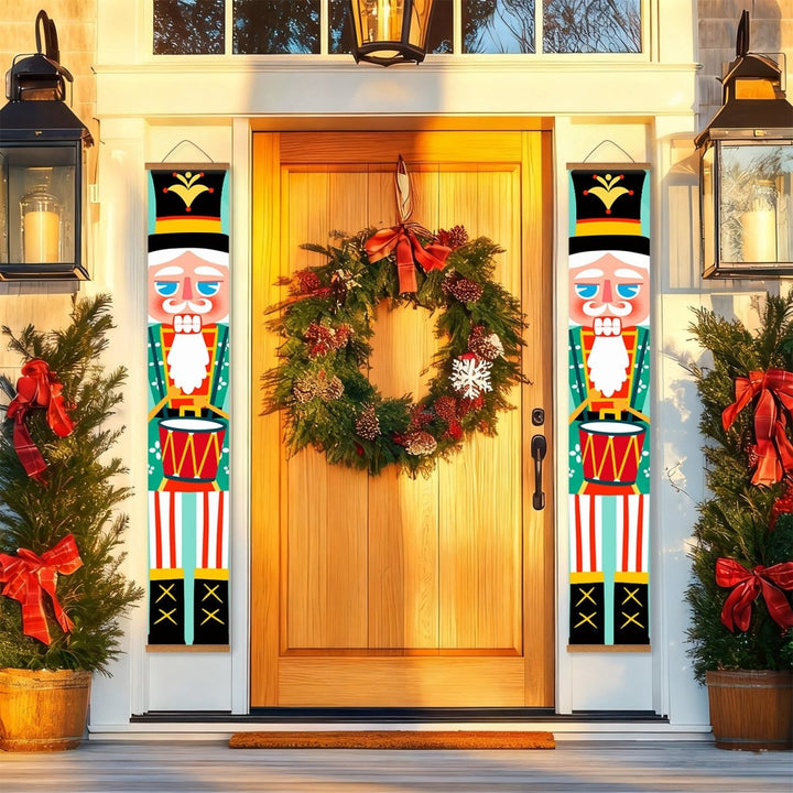 Paint By Numbers KitPorch Sign - Nutcracker Green Drum Major Pair - isuvio