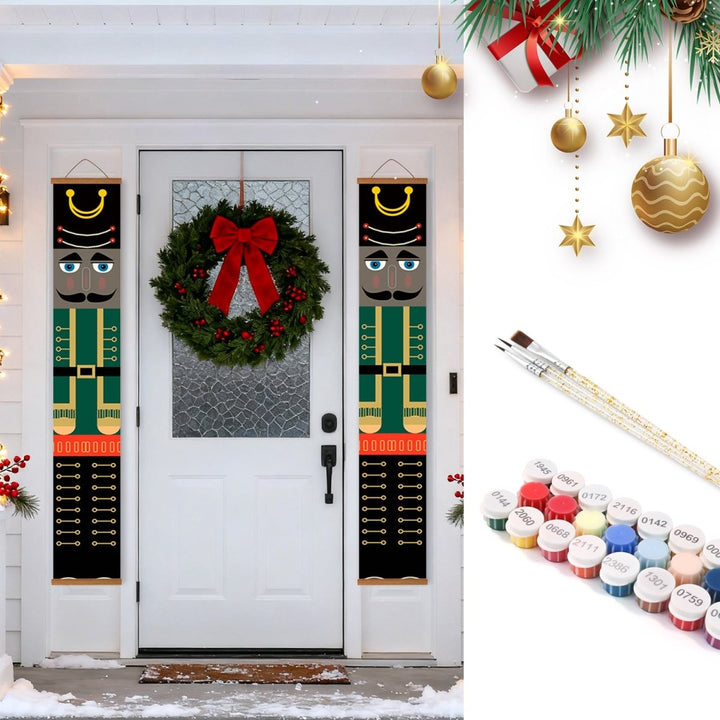 Paint By Numbers KitPorch Sign - Nutcracker Green Uniform Pair - isuvio