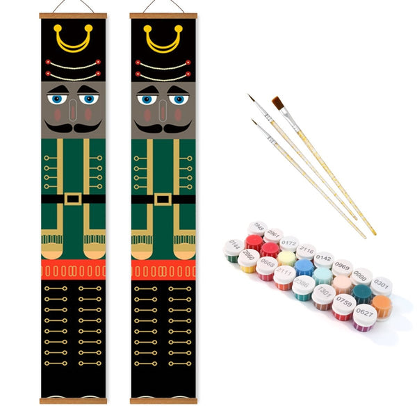 Paint By Numbers KitPorch Sign - Nutcracker Green Uniform Pair - isuvio