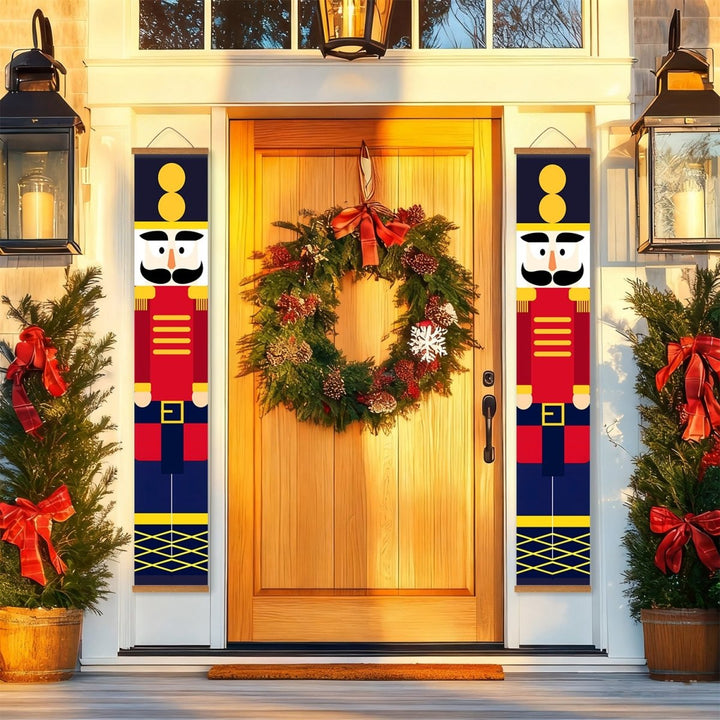 Paint By Numbers KitPorch Sign - Nutcracker Red Blue Uniform Pair - isuvio