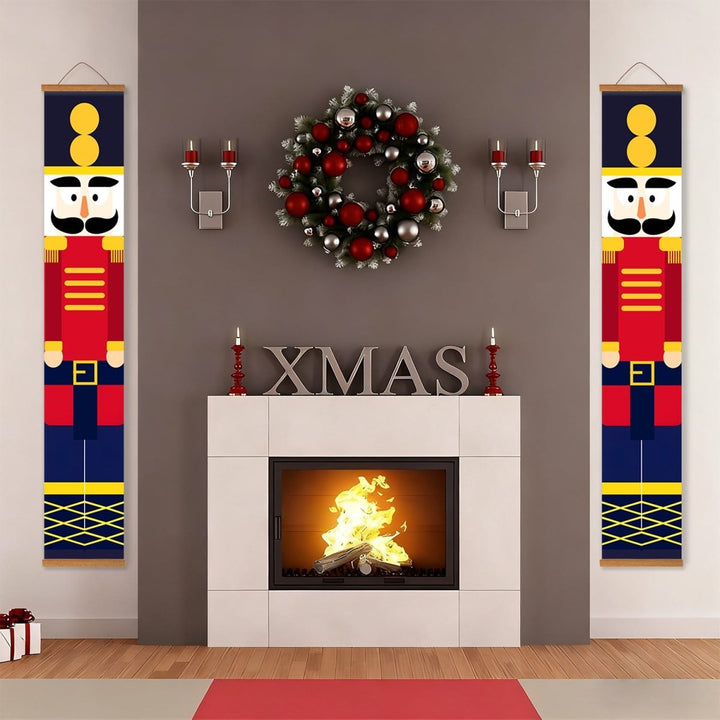 Paint By Numbers KitPorch Sign - Nutcracker Red Blue Uniform Pair - isuvio