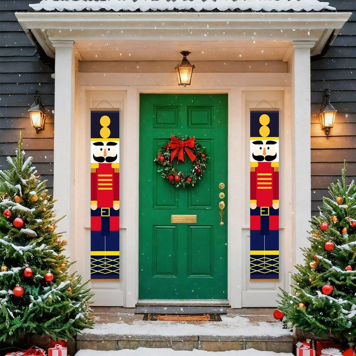 Paint By Numbers KitPorch Sign - Nutcracker Red Blue Uniform Pair - isuvio