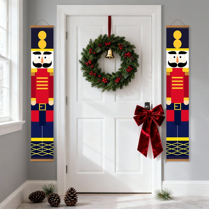 Paint By Numbers KitPorch Sign - Nutcracker Red Blue Uniform Pair - isuvio