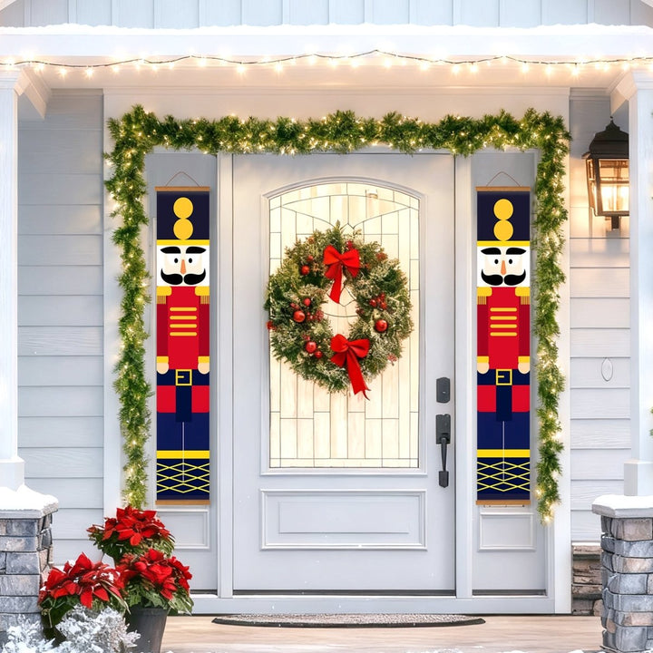 Paint By Numbers KitPorch Sign - Nutcracker Red Blue Uniform Pair - isuvio