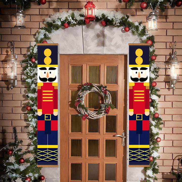 Paint By Numbers KitPorch Sign - Nutcracker Red Blue Uniform Pair - isuvio