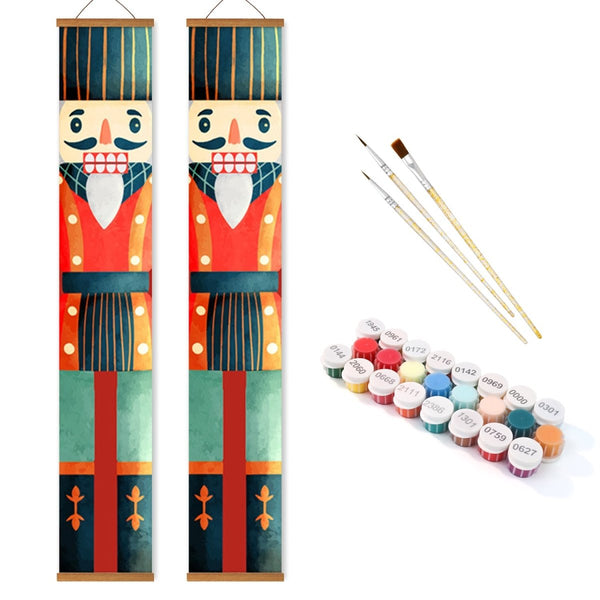 Paint By Numbers KitPorch Sign - Nutcracker Teal Coat Pair - isuvio