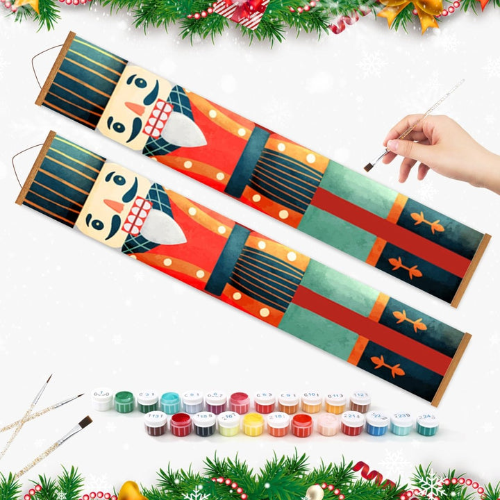 Paint By Numbers KitPorch Sign - Nutcracker Teal Coat Pair - isuvio