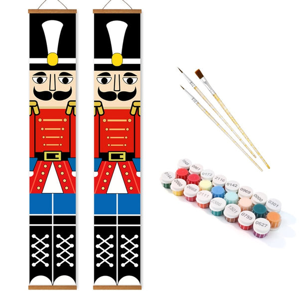 Paint By Numbers KitPorch Sign - Nutcracker White Shako Pair - isuvio