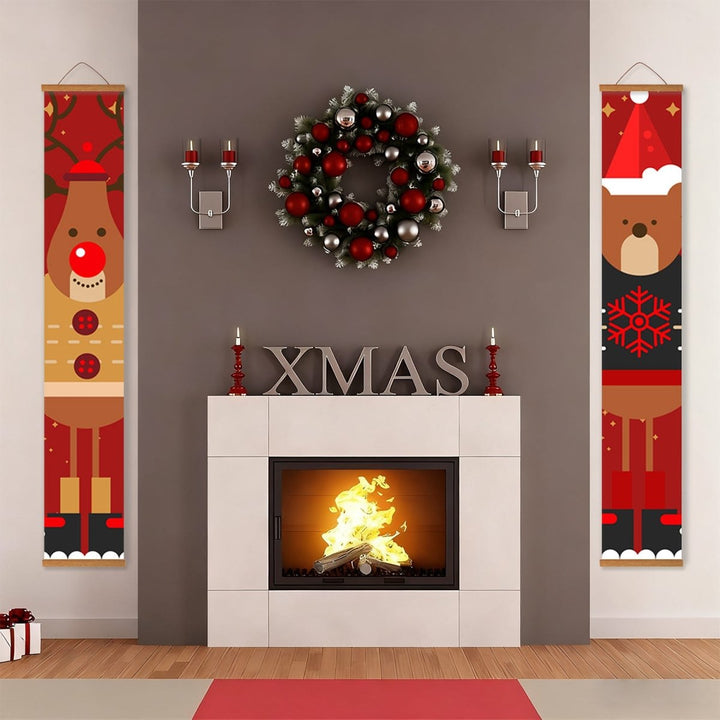 Paint By Numbers KitPorch Sign - Reindeer and Santa - isuvio