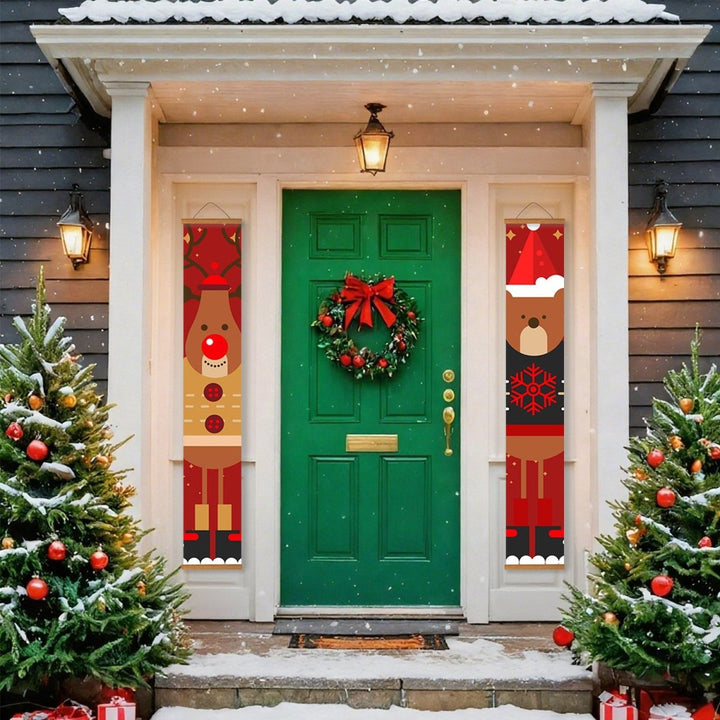 Paint By Numbers KitPorch Sign - Reindeer and Santa - isuvio