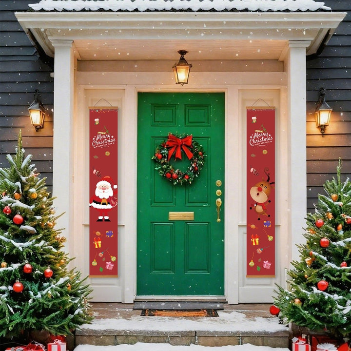 Paint By Numbers KitPorch Sign - Santa and Reindeer - isuvio