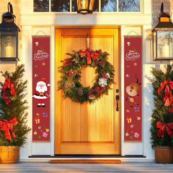 Paint By Numbers KitPorch Sign - Santa and Reindeer - isuvio