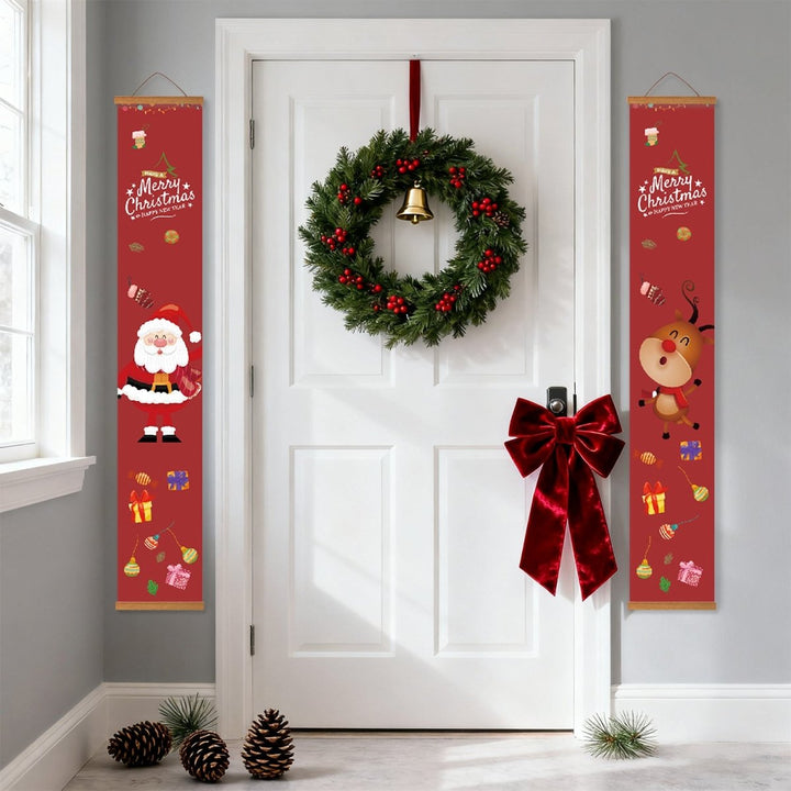 Paint By Numbers KitPorch Sign - Santa and Reindeer - isuvio