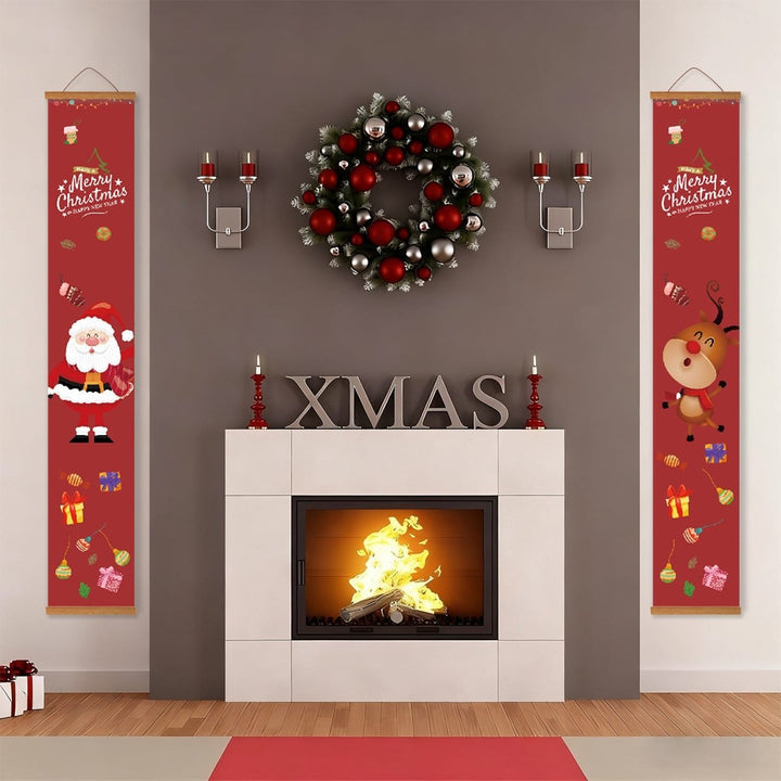 Paint By Numbers KitPorch Sign - Santa and Reindeer - isuvio
