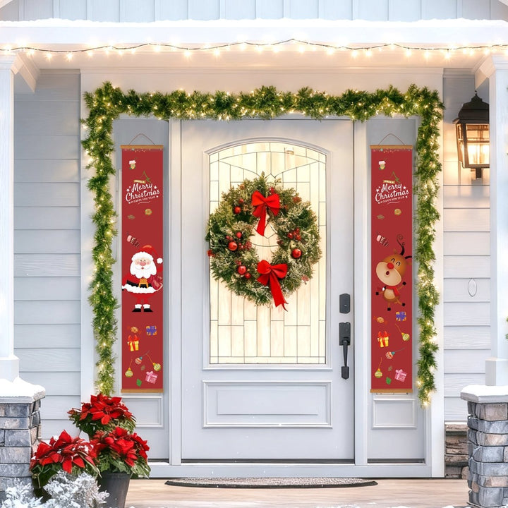 Paint By Numbers KitPorch Sign - Santa and Reindeer - isuvio