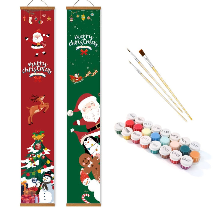 Paint By Numbers KitPorch Sign - Santa Collage - isuvio
