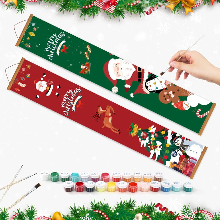 Paint By Numbers KitPorch Sign - Santa Collage - isuvio