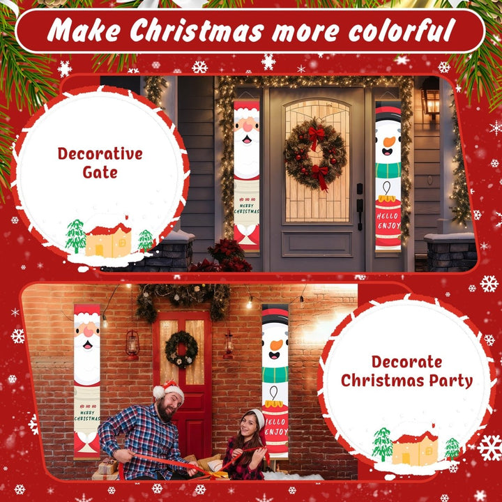 Paint By Numbers KitPorch Sign - Santa Face and Snowman Face - isuvio