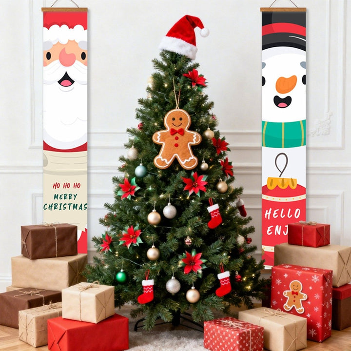 Paint By Numbers KitPorch Sign - Santa Face and Snowman Face - isuvio