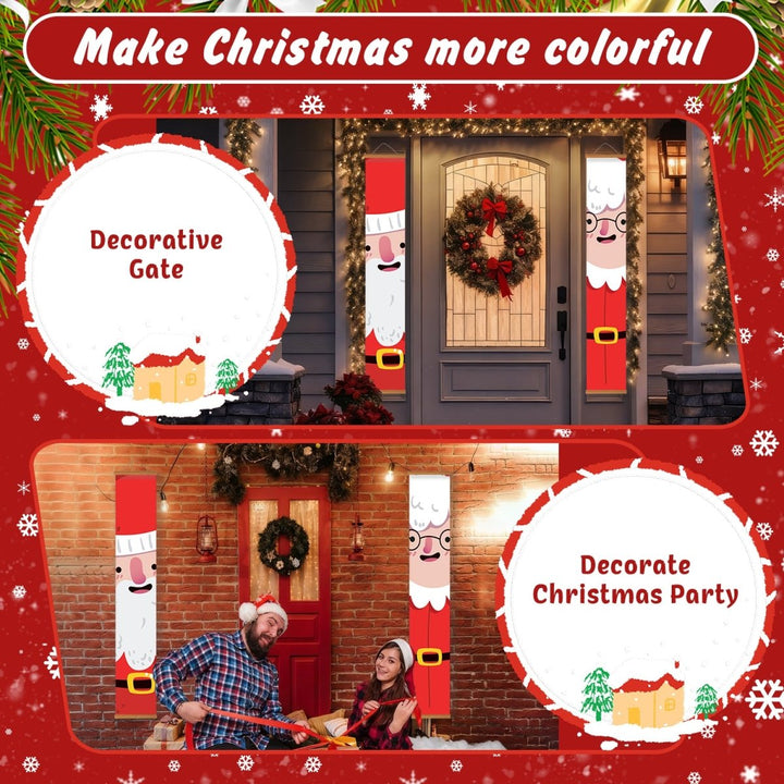 Paint By Numbers KitPorch Sign - Santa Face Close‑up Pair - isuvio