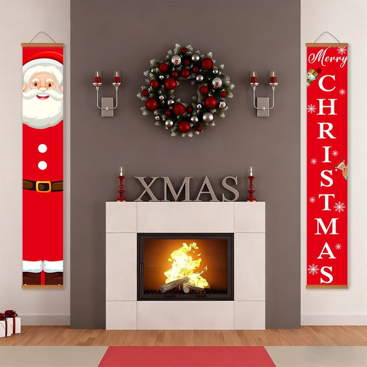 Paint By Numbers KitPorch Sign - Santa Figure and Christmas Letters - isuvio