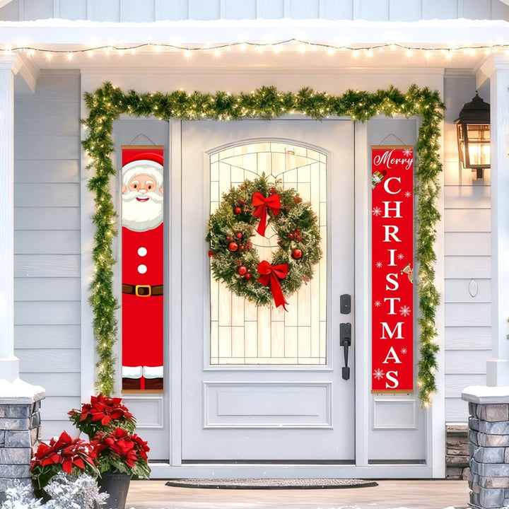 Paint By Numbers KitPorch Sign - Santa Figure and Christmas Letters - isuvio