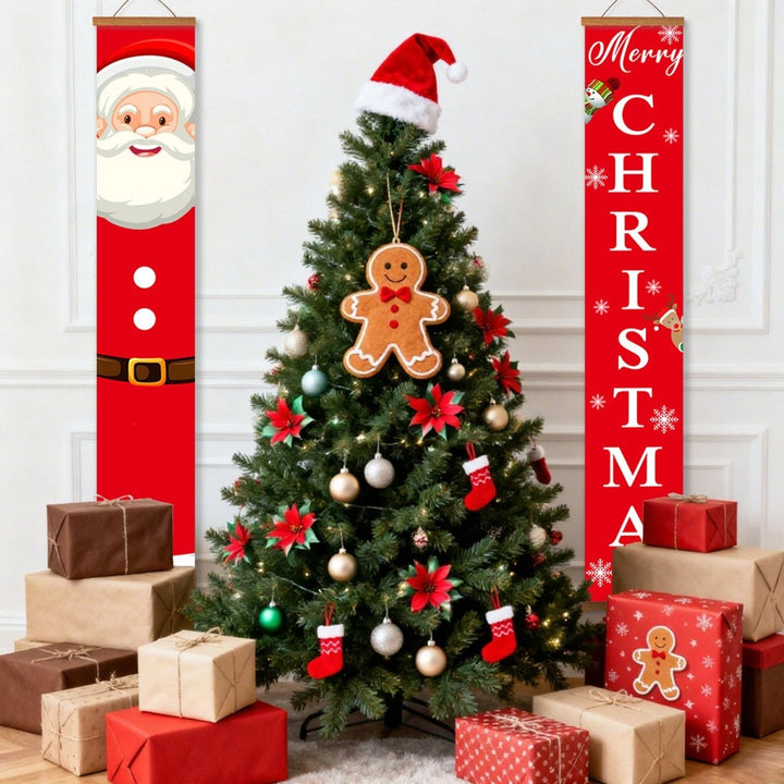 Paint By Numbers KitPorch Sign - Santa Figure and Christmas Letters - isuvio