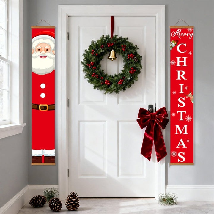 Paint By Numbers KitPorch Sign - Santa Figure and Christmas Letters - isuvio