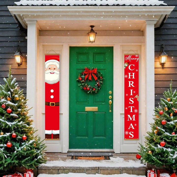 Paint By Numbers KitPorch Sign - Santa Figure and Christmas Letters - isuvio
