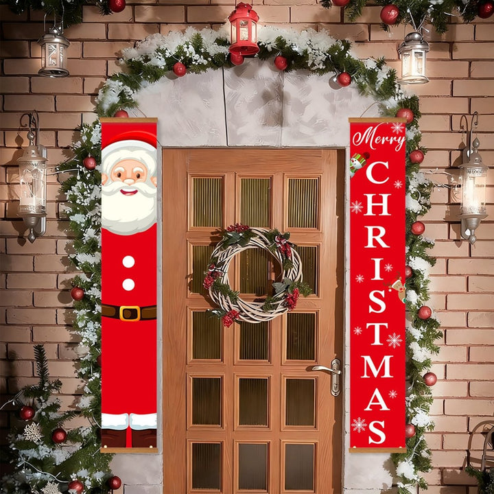 Paint By Numbers KitPorch Sign - Santa Figure and Christmas Letters - isuvio