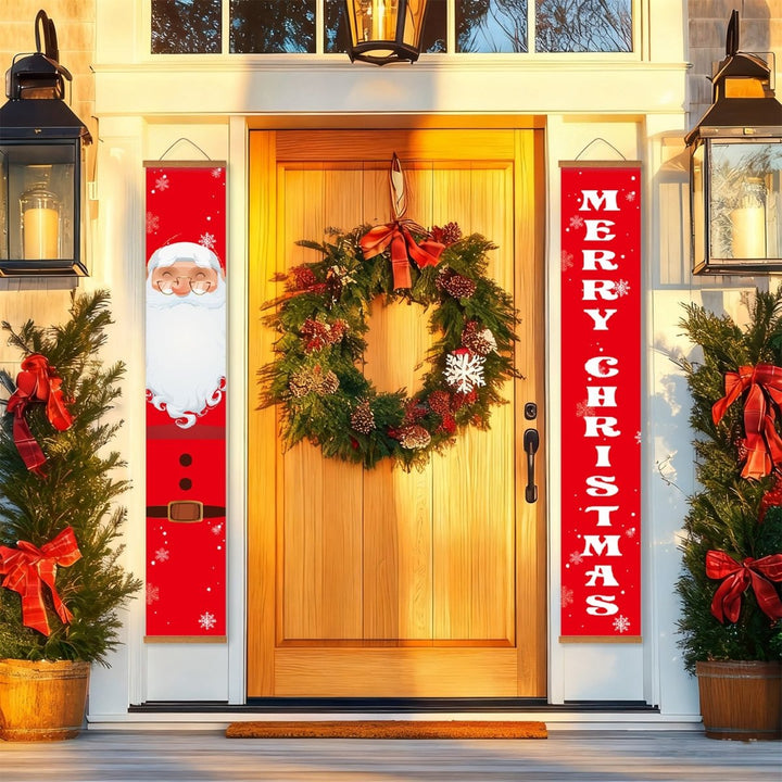 Paint By Numbers KitPorch Sign - Santa Suit and Merry Christmas Letters - isuvio