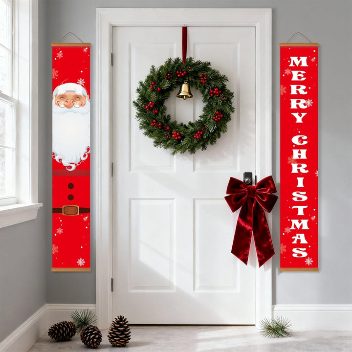 Paint By Numbers KitPorch Sign - Santa Suit and Merry Christmas Letters - isuvio