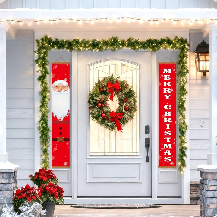 Paint By Numbers KitPorch Sign - Santa Suit and Merry Christmas Letters - isuvio