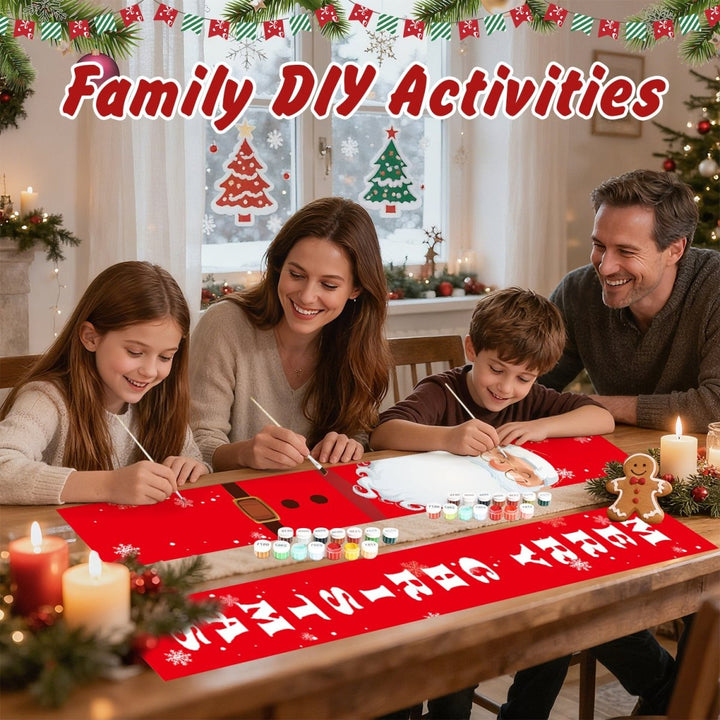 Paint By Numbers KitPorch Sign - Santa Suit and Merry Christmas Letters - isuvio