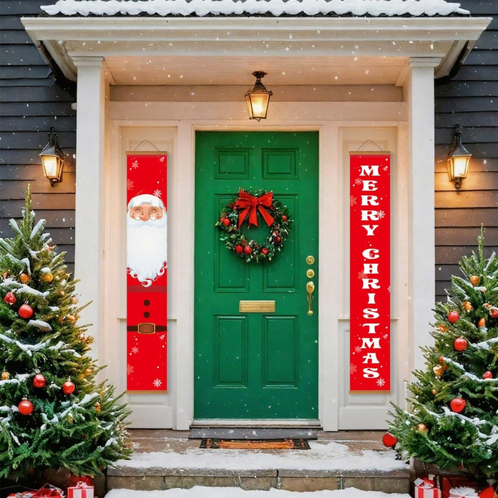 Paint By Numbers KitPorch Sign - Santa Suit and Merry Christmas Letters - isuvio