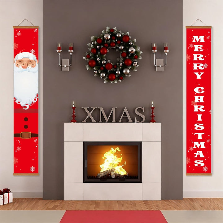 Paint By Numbers KitPorch Sign - Santa Suit and Merry Christmas Letters - isuvio