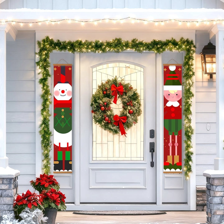 Paint By Numbers KitPorch Sign - Snowman and Elf - isuvio