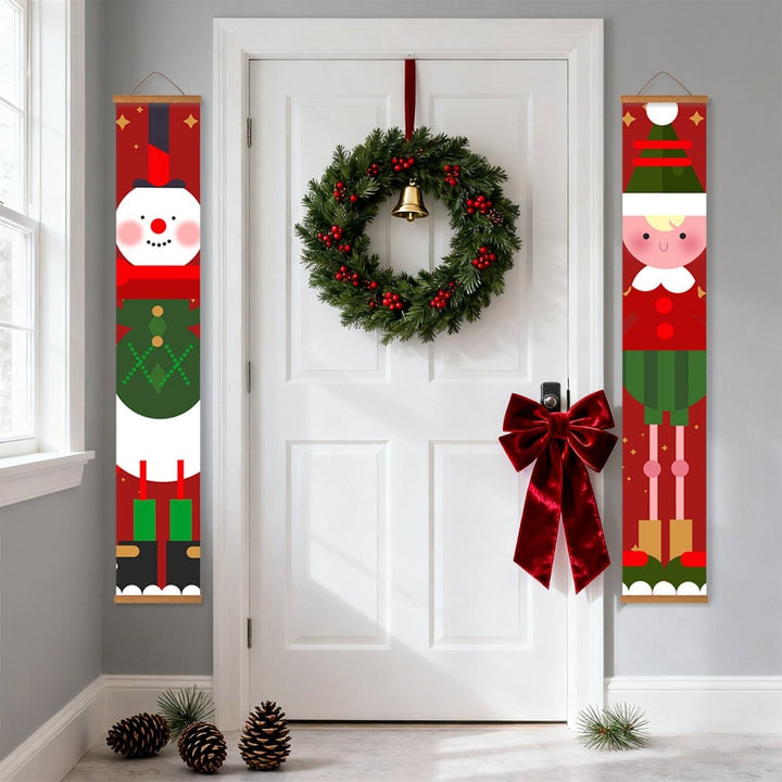 Paint By Numbers KitPorch Sign - Snowman and Elf - isuvio