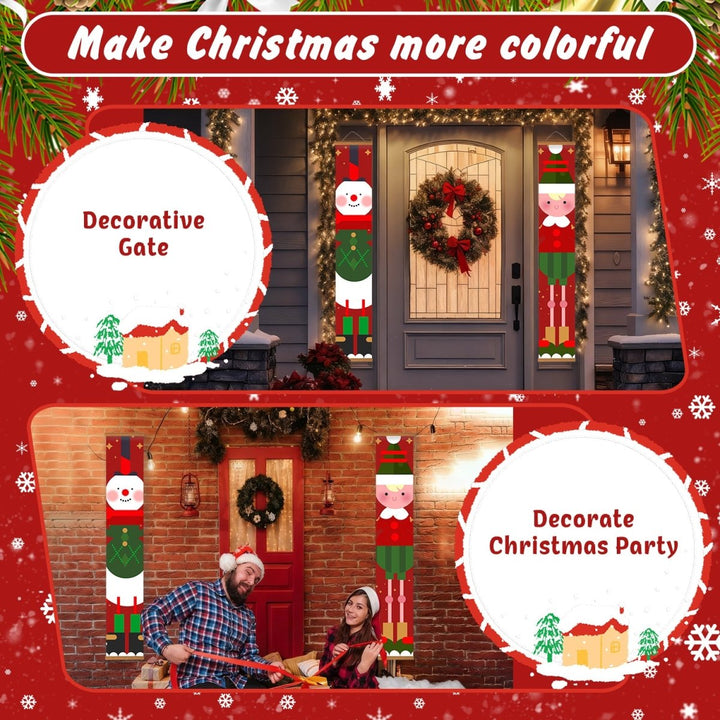 Paint By Numbers KitPorch Sign - Snowman and Elf - isuvio