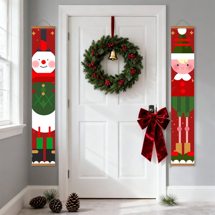Paint By Numbers KitPorch Sign - Snowman and Elf - isuvio