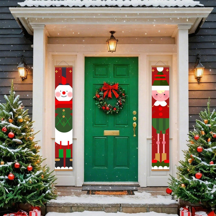 Paint By Numbers KitPorch Sign - Snowman and Elf - isuvio