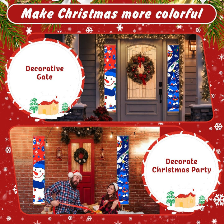Paint By Numbers KitPorch Sign - Snowman and Winter Icons - isuvio