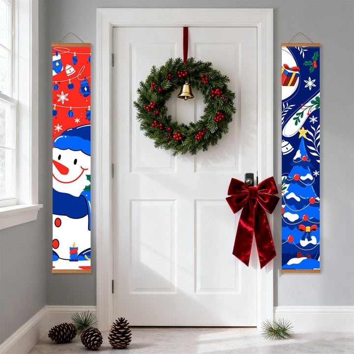 Paint By Numbers KitPorch Sign - Snowman and Winter Icons - isuvio