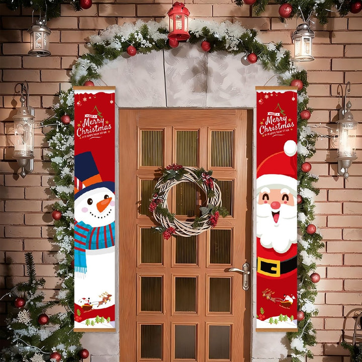 Paint By Numbers KitPorch Sign - Snowman Portrait and Santa Portrait - isuvio