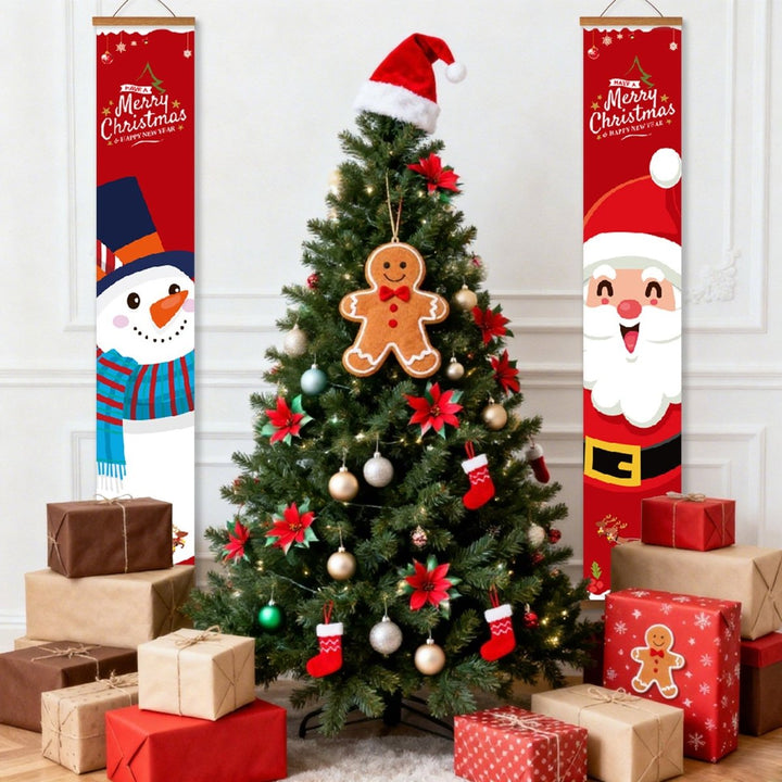 Paint By Numbers KitPorch Sign - Snowman Portrait and Santa Portrait - isuvio