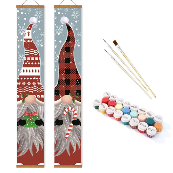 Paint By Numbers KitPorch Sign - Tall Gnome Hats Pair - isuvio