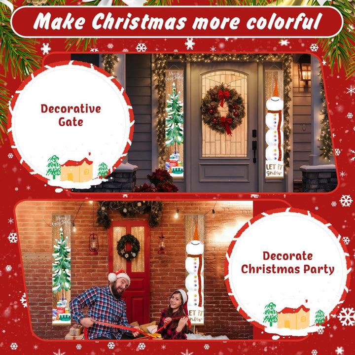 Paint By Numbers KitPorch Sign - Tree and Snowman Stacked Wood Background - isuvio