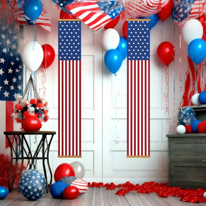Paint By Numbers KitPorch Sign - USA Flag Stripes Pair - isuvio
